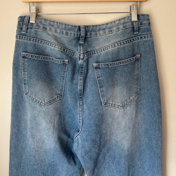 High Waist Paisley Patch Flare Jeans - Picture 8 of 13